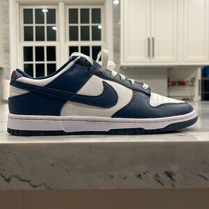 Men’s Navy and White Nike Dunks